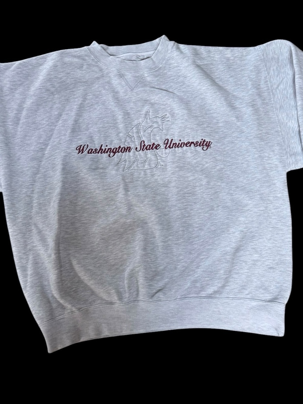 VINTAGE Heathered Gray Washington State University Crewneck Sweatshirt ❤️🩶